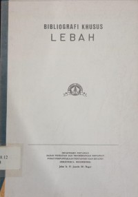 Bibliografi Khusus Lebah