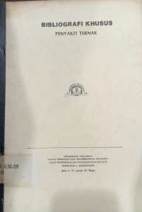 Bibliografi Khusus Penyakit Ternak