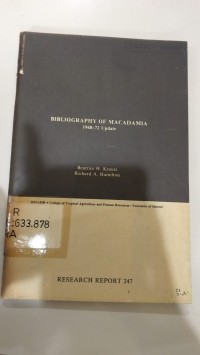 BIBLIOGRAPHY OF MACADAMIA 1968-72 Update