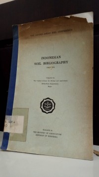 INDONESIAN SOIL BIBLIOGRAPHY 1940-1972